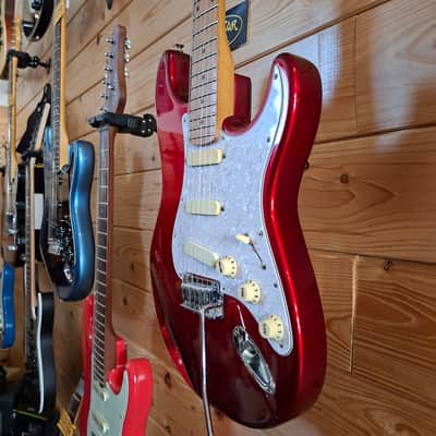 Chery Strat-Style Electric Guitar – 1990s Korea – Metallic Red image 12
