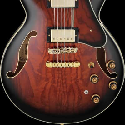 Ibanez AM Artstar 6 String Electric Guitar w/Case - Dark Brown Sunburst (AM153QADBS) image 11