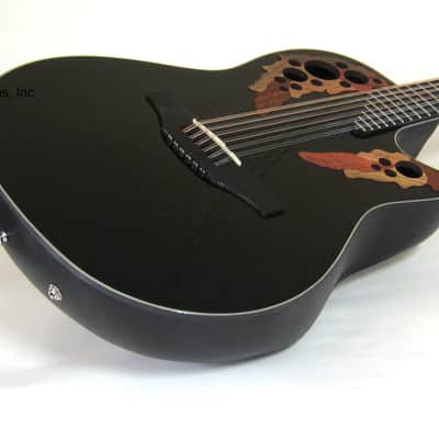 Ovation Celebrity Elite 12-String Acoustic/Electric Guitar w/ Bag - Black image 4