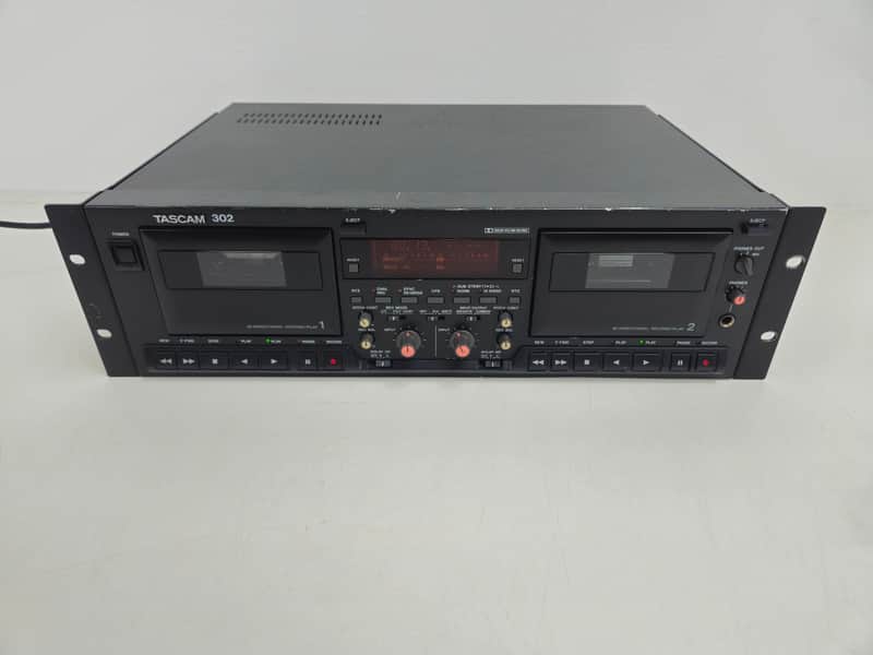 Tascam - 302 - Double Cassette Deck - New belts - 19'' fame image 1