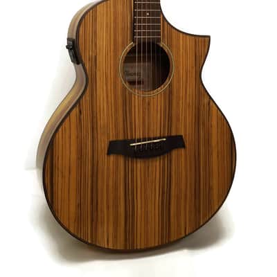 Ibanez AEW40ZW Exotic Wood Zebrawood Acoustic-Electric Guitar image 2