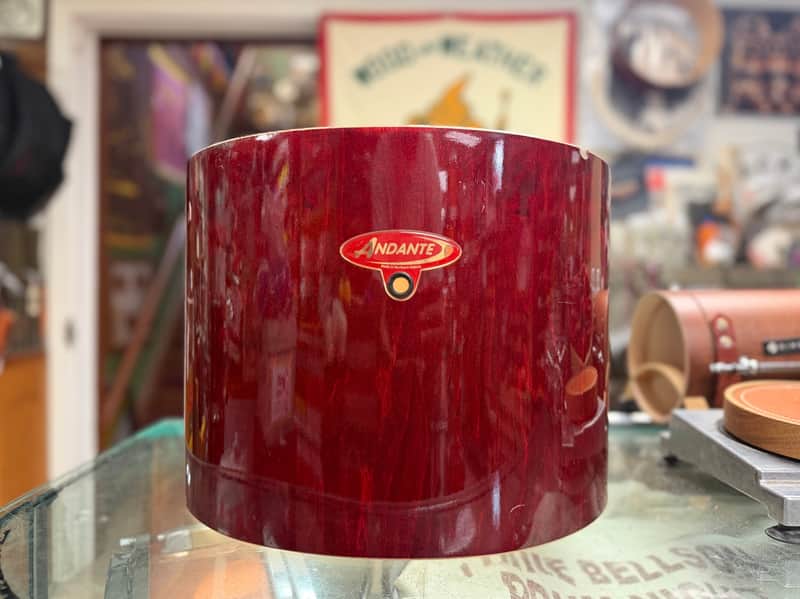 Andante Snare Drum Shell - Red Stain 10x14 image 1