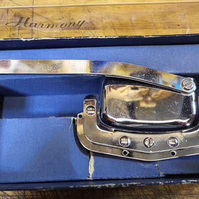 Vintage RARE 1965 New Old Stock in Box Harmony Silvertone Bobcat Silhouette Elec Guitar Whammy Bar Vibrato Tailpiece Model 1750 Luthier Parts image 2