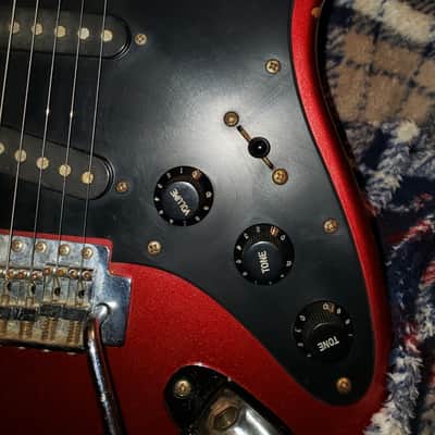 KAY Guitar VINTAGE STRATOCASTER 1960s Sparkly Red Bild 5