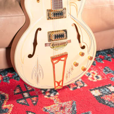 Gretsch - 2013 - G5191 Tim Armstrong in Man Salmon with Pinstriping by Hot Rod Walt image 3