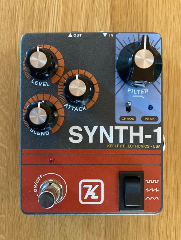 Keeley Synth 1 Reverse Attack Fuzz Wave Generator 2019 - Present Grey / Red / Blue image 1