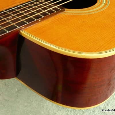 Suzuki  Three S W130 Dreadnought Acoustic Guitar Japan Vintage 1975 Natural image 7