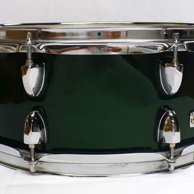 Percussion Plus 14" x 5 1/2" Snare Drum / 8 Lug / Green Sparkle Wrap image 5