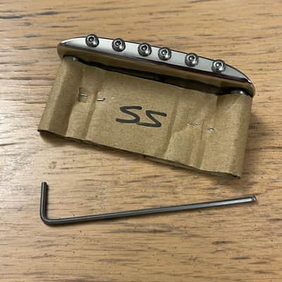 Staytrem V2 Revised Wide Fender Bass VI Bridge 55mm Spacing 7.25" Radius Offset image 4