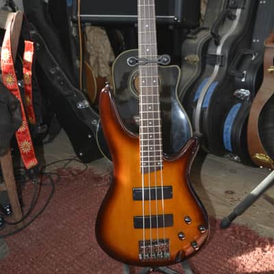 2010 Ibanez SR370 Soundgear Active Bass in Brown Burst, w/New Black Dunlop Straploks & a New Black ABS Hardshell Case image 1