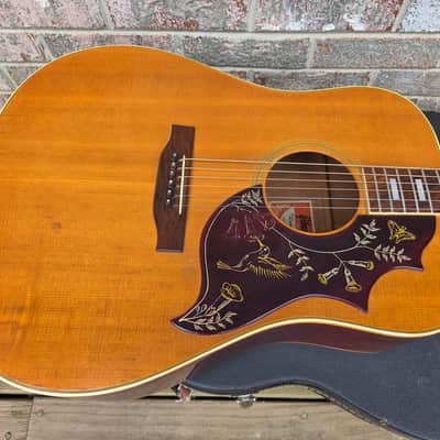 Vintage 1974 Gibson Hummingbird Custom Acoustic Guitar Project w/ Hardshell Case! image 4