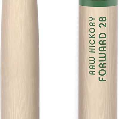 ProMark Classic Forward 2B Raw Hickory Drumsticks, Oval Nylon Tip, One Pair image 2