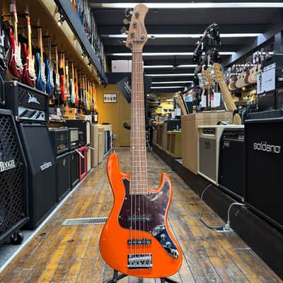 Sadowsky MetroExpress Vintage JJ 5-string Bass Guitar Solid Candy Apple Orange Metallic w/Padded Gig Bag image 4