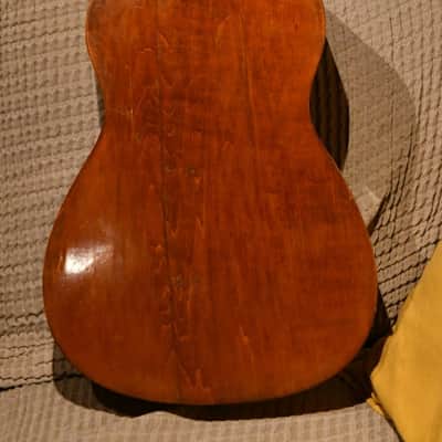 Vintage German Parlor Guitar, 1950's, video included image 3