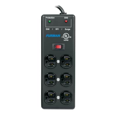 Furman SS6B-PRO 6 Outlet 2X3 15A AC Surge Protector Strip Blocks 2 Pack image 3