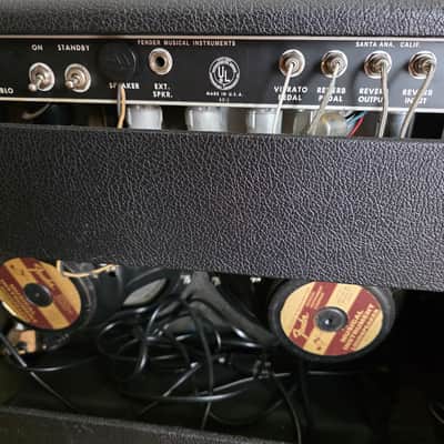 Fender 1967 Blackface Twin Reverb 2-Channel 2x12" Guitar Amp image 7