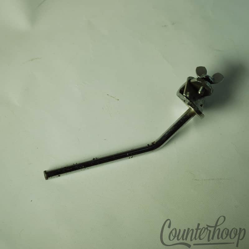 *Ludwig Bass Drum Clamp-On Spur Mount Fixed Spike/Leg Chrome Vintage 50s WFL W&A image 1