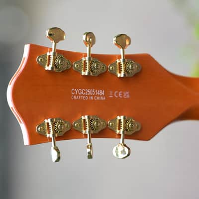 Gretsch Synchromatic Nashville Hollow Body Single-Cut with Bigsby - 50's Orange Stain image 9