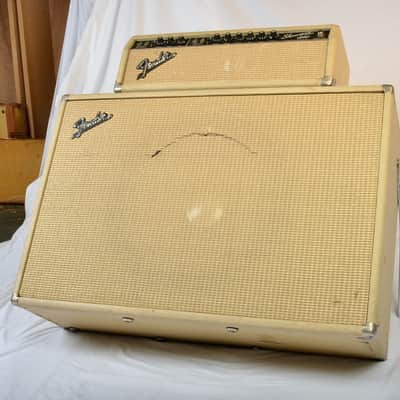 Vintage 1963 Fender Showman Head & Cab w/ Original JBL D130F – Serviced – Local Pickup image 9