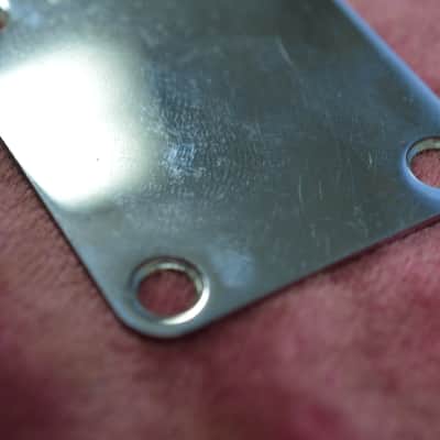 Vintage 1965 Fender PRE-CBS Stratocaster L-series Neckplate w/ Screws Telecaster Strat Tele P-BASS image 6