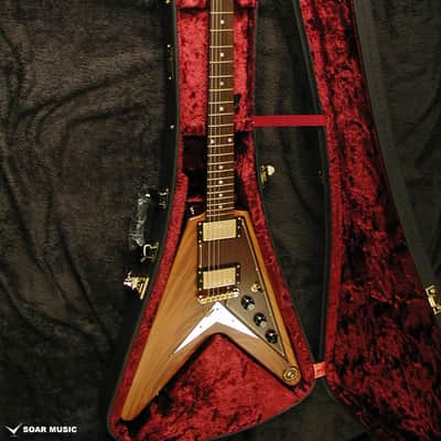 Momose MFV-CM-SP'20/NJ Flying V model Crotch Mahogany image 1