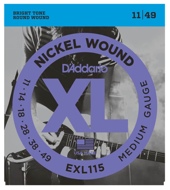 D'Addario EXL115 Nickel Medium Jazz Electric Guitar Strings - .011-.049 image 1