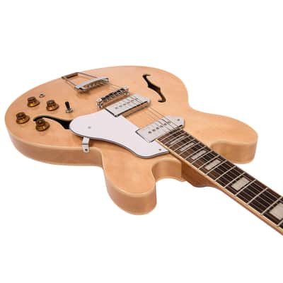 Vintage VSA500P Re-Issued Semi Acoustic Guitar - Natural Maple (VSA500PM) image 7