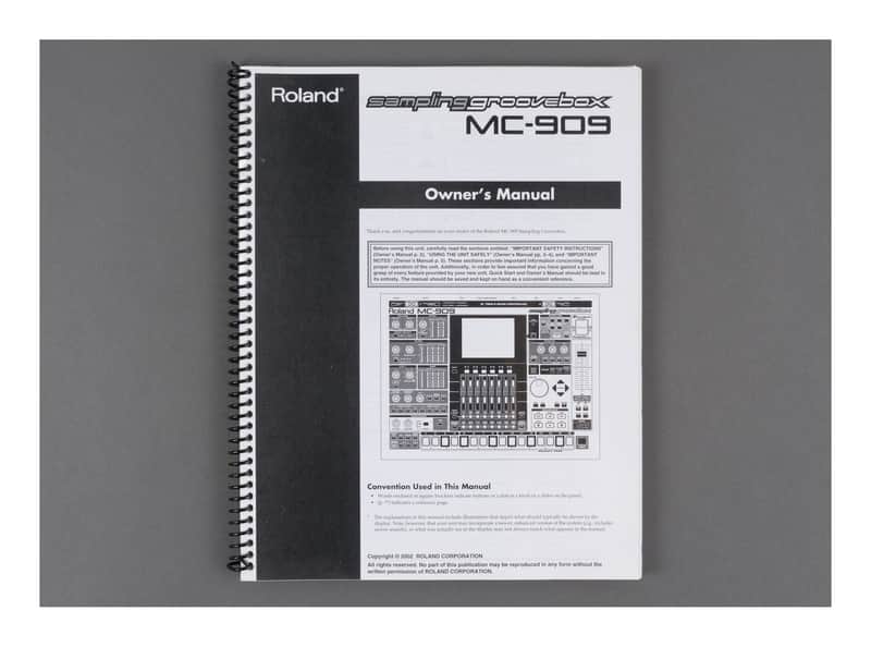 Roland MC-909 Owner's Manual [USED] image 1