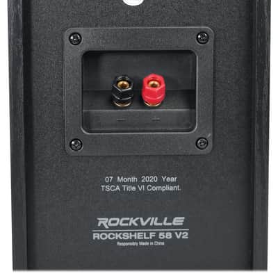Pair Rockville RockShelf 58B 360w Black 5.25" Home Theater Bookshelf Speakers/8 Ohm image 8