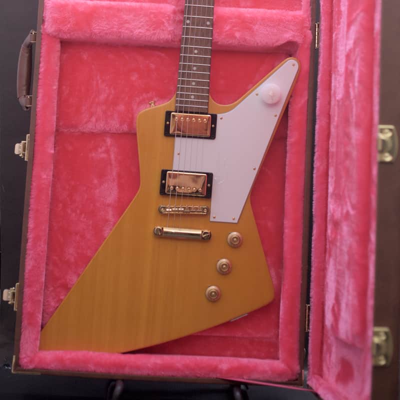 2024 Epiphone ’58 Korina Explorer Aged Natural (White Pickguard)