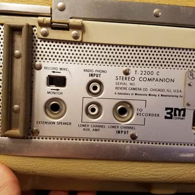 Revere T-2200-C EL84 8 Watt Mono Tube Amp, alnico speaker, and cabinet: Stereo Companion 1961 - Beige plastic and silver image 14
