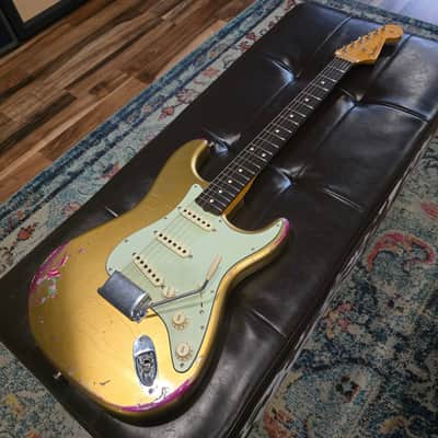 2016 Fender Custom Shop - Wildwood 10 - '61 Strat - Heavy Relic - Aztec Gold / Pink Paisley - Cruz Pickups image 7