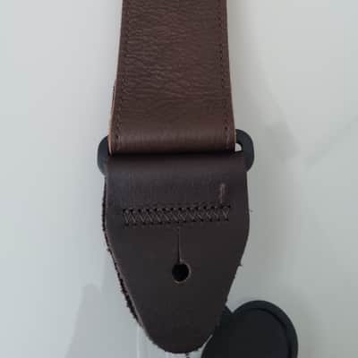 Ernie Ball 4135 2" Tri Glide Italian Leather Guitar Strap - Brown image 3