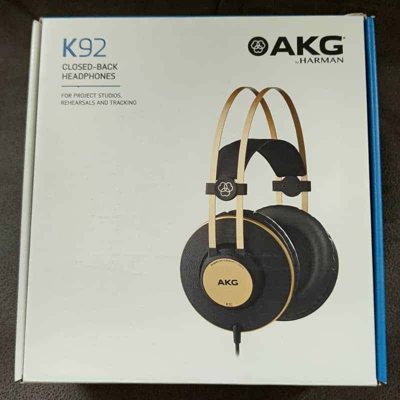 AKG K92 Closed-Back Over-Ear Studio Headphones 2010s - Black/Gold image 1