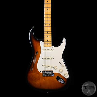 Fender Eric Johnson Thinline Stratocaster from 2018 in Sunburst with Hardcase image 1