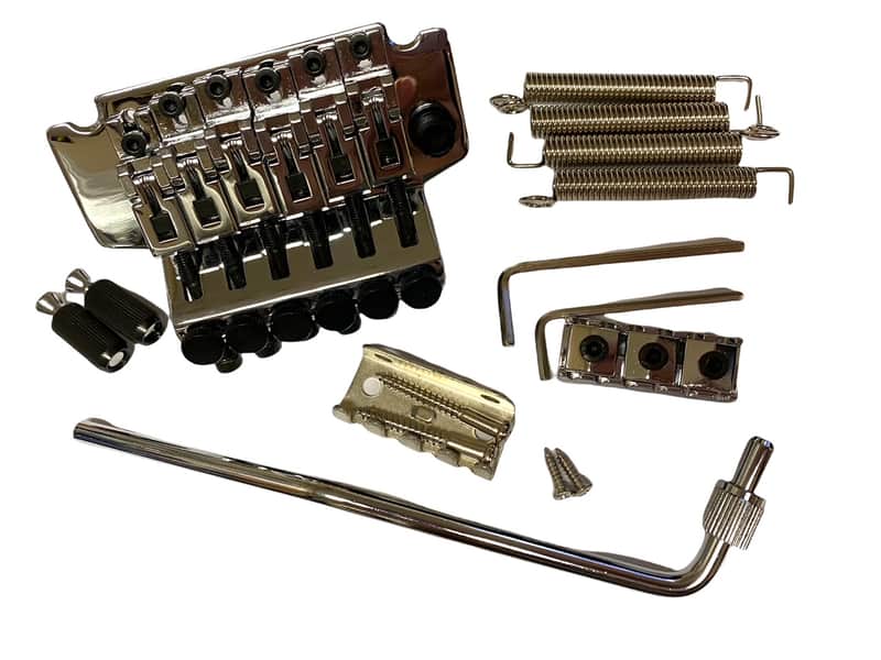 FRT-BL001-C Double Locking Tremolo Bridge for Floyd Rose Style Chrome image 1