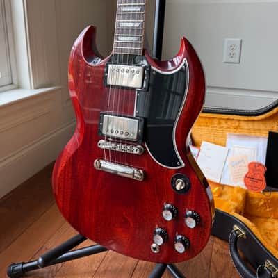 2026 Gibson Custom Shop ‘61 Les Paul SG Standard Stop Tail VOS - Cherry Red image 3