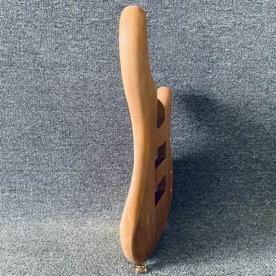 Solid Okoume Wood Bass Guitar Body image 3