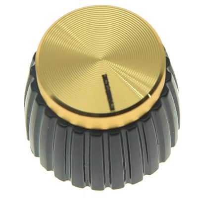 Marshall Amp Knobs - Black with Gold Cap, Push-On (Set of 10) image 2