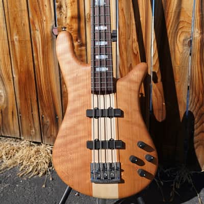 Spector USA NS-2 - Oiled Solid Cherry Wings 4-String Electric Bass Guitar w/ Black Tolex Case (NAMM 2024) image 7