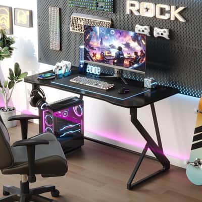 Music Production Desk - Studio Table Workstation with K-Shaped Legs for Producers image 1