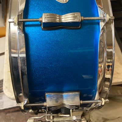 Ludwig Accent CS 2000s - Blue Sparkle Snare Drum 6.5x14 image 8