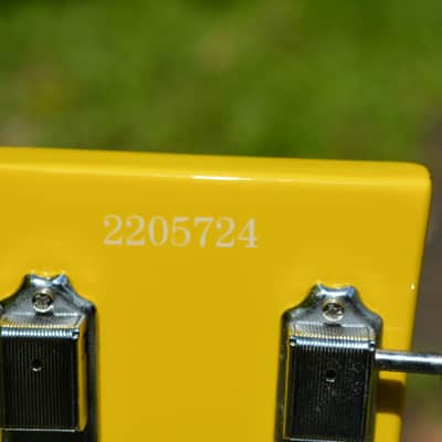 2023 Airline Bighorn Guitar in a TV Yellow finish w/New Black Dunlop Straploks & comes in a New Black Gator Hardshell Case ~ As New ! image 12