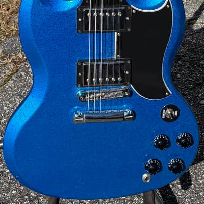 2018 Gibson Custom Shop Les Paul SG Standard W/OHSC Blue Sparkle Prototype image 2