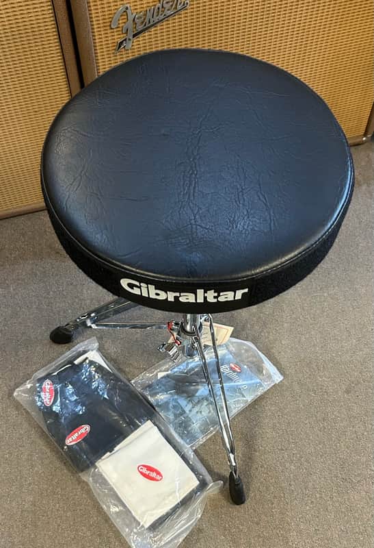 Gibraltar 3308VA Drum Throne w/ Velcro Attachments - Black & Chrome image 1