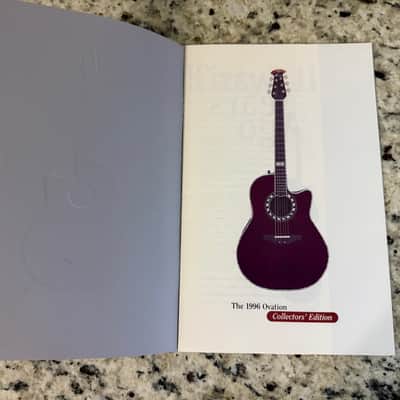 Ovation Collectors Series Brochure Catalog 1996 Adamas II Custom Legend Long Neck image 2