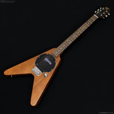 Pignose PGG-200V STBR Mahogany Flying V Type Travel guitar, Built-in Speaker image 1