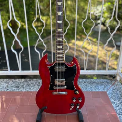 Burny RSG-60 / RSG-65 (1969 SG Replica) - Made in Japan - Late 1980s - Cherry Red w/ Original VH-1 Pickups image 4