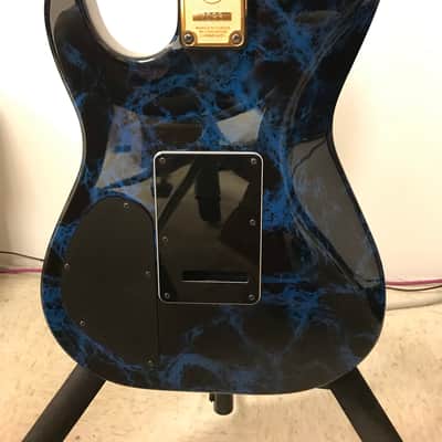 Shadow S110 1991 Blue Thunder Electric Guitar Floyd Rose RARE image 3