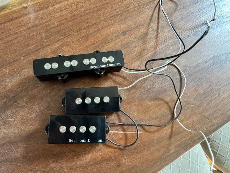 Seymour Duncan SPB-3n / SJB-3b Quarter Pound P-J Pickup Set 2010s - Black image 1